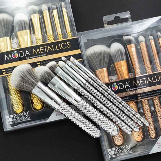 Moda เซ็ทแปรงแต่งหน้า Metallics Gold Total Face Kit (7ชิ้น/ชุด)