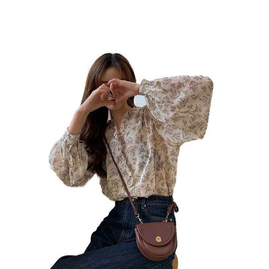 Forever25 เสื้อชีฟองลายดอก Forever25 เสื้อชีฟองลายดอก
