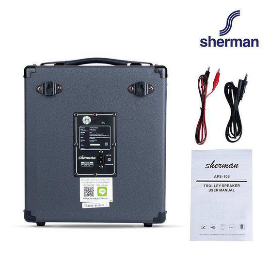 Sherman ลำโพงบลูทูธพร้อมไมโครโฟนไร้สาย APS-108