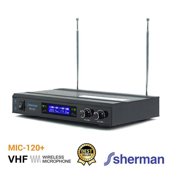 Sherman ไมโครโฟนไร้สาย VHF MIC-120+