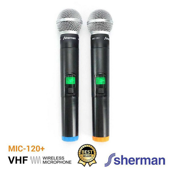 Sherman ไมโครโฟนไร้สาย VHF MIC-120+