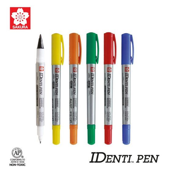 SAKURA ปากกาไอเด็นติเพ็น 2 หัว สีดำ IDENTI PEN XYKT-P-49