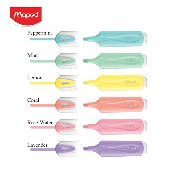 Maped ปากกาเน้นข้อความ FLUO PEPS สี PASTEL คละสี (แพ็ก 4 ด้าม)