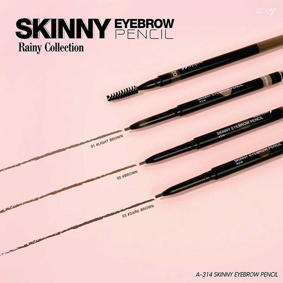 Ashley ดินสอเขียนคิ้ว Skinny Eyebrow Pencil 0.1 กรัม