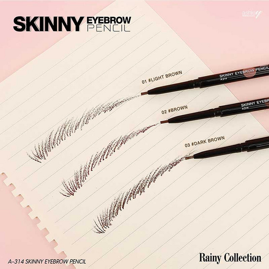 Ashley ดินสอเขียนคิ้ว Skinny Eyebrow Pencil 0.1 กรัม