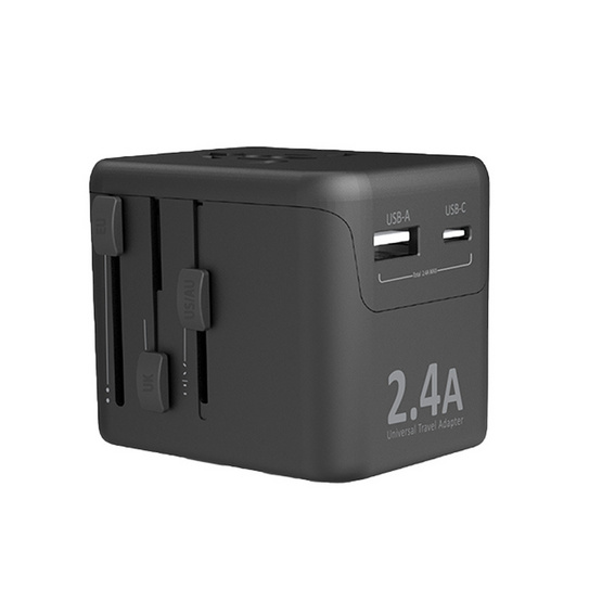 Asaki หัวแปลงปลั๊กไฟ 2 ช่องชาร์จ 2.4A รุ่น A-2463U Asaki หัวแปลงปลั๊กไฟ 2 ช่องชาร์จ 2.4A รุ่น A-2463U