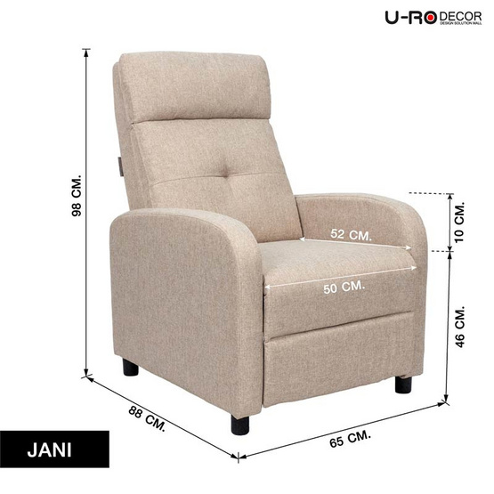 U-RO DECOR เก้าอี้พักผ่อนปรับนอนได้ รุ่น JANI (เจนี่)