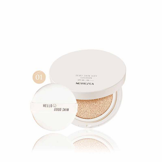 Merrezca คุชชั่น Dewy Skin Airy Cushion SPF50+ PA++++ 15 กรัม