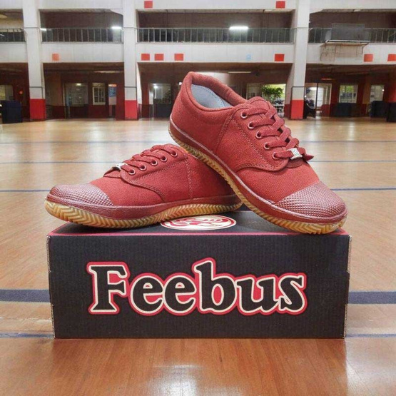 รองเท้านักเรียน ผ้าใบ FEEBUS รุ่น FB6699 สีน้ำตาล