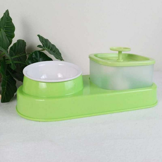 CCPets น้ำพุสัตวเลี้ยงพร้อมให้อาหารสัตว์เลี้ยง HT010N-G