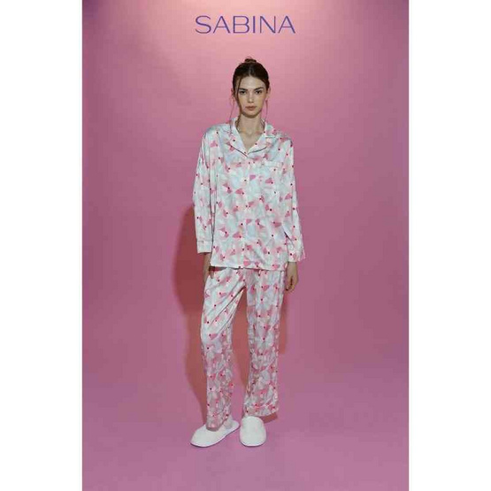Sabina Sleepwear เซ็ตชุดนอน เสื้อแขนยาวพร้อมกางเกงขายาว Sabina Sleepwear เซ็ตชุดนอน เสื้อแขนยาวพร้อมกางเกงขายาว