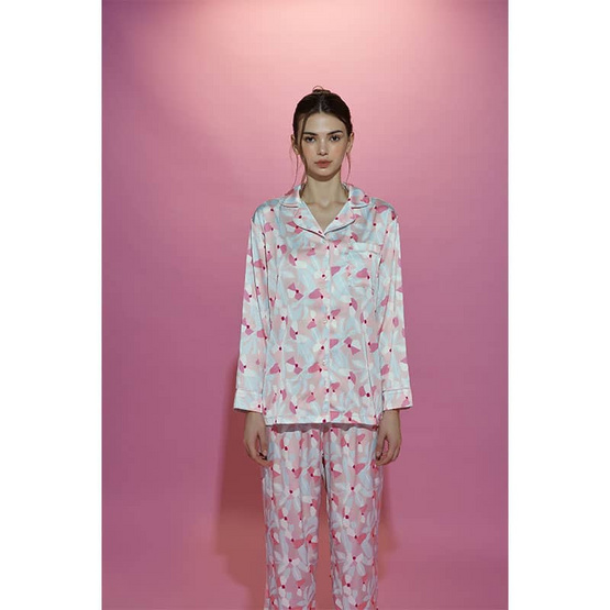 Sabina Sleepwear เซ็ตชุดนอน เสื้อแขนยาวพร้อมกางเกงขายาว