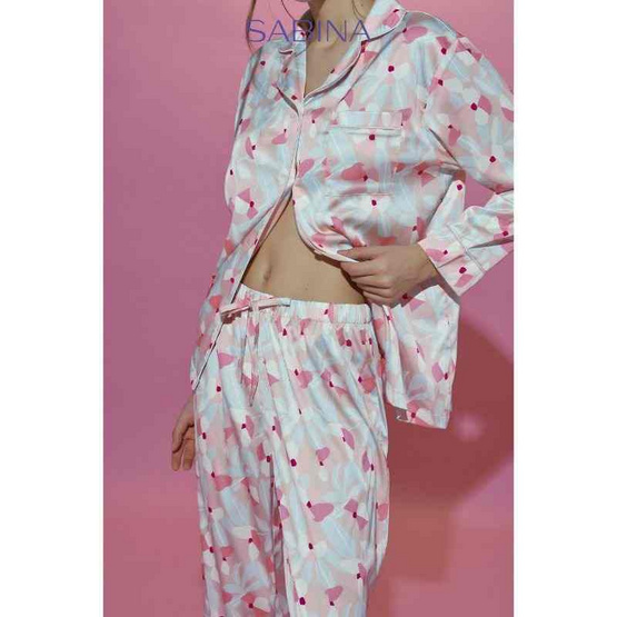 Sabina Sleepwear เซ็ตชุดนอน เสื้อแขนยาวพร้อมกางเกงขายาว Sabina Sleepwear เซ็ตชุดนอน เสื้อแขนยาวพร้อมกางเกงขายาว
