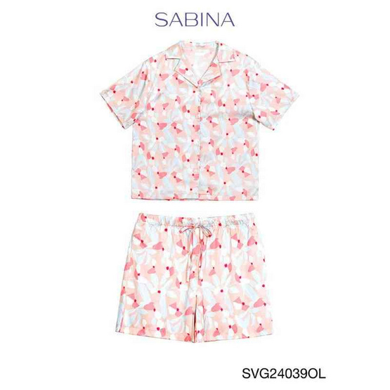 Sabina Sleepwear เซ็ตชุดนอน เสื้อแขนสั้นพร้อมกางเกงขาสั้น Sabina Sleepwear เซ็ตชุดนอน เสื้อแขนสั้นพร้อมกางเกงขาสั้น