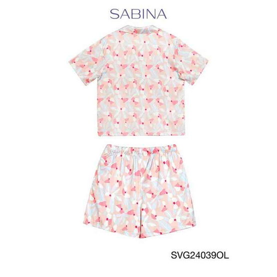 Sabina Sleepwear เซ็ตชุดนอน เสื้อแขนสั้นพร้อมกางเกงขาสั้น Sabina Sleepwear เซ็ตชุดนอน เสื้อแขนสั้นพร้อมกางเกงขาสั้น