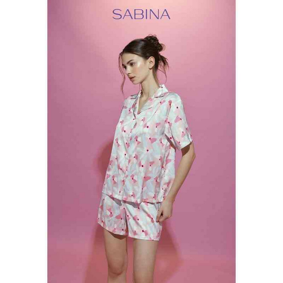 Sabina Sleepwear เซ็ตชุดนอน เสื้อแขนสั้นพร้อมกางเกงขาสั้น Sabina Sleepwear เซ็ตชุดนอน เสื้อแขนสั้นพร้อมกางเกงขาสั้น