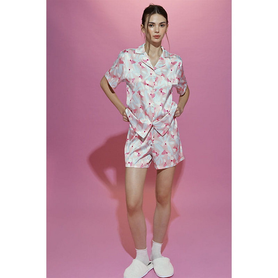 Sabina Sleepwear เซ็ตชุดนอน เสื้อแขนสั้นพร้อมกางเกงขาสั้น Sabina Sleepwear เซ็ตชุดนอน เสื้อแขนสั้นพร้อมกางเกงขาสั้น