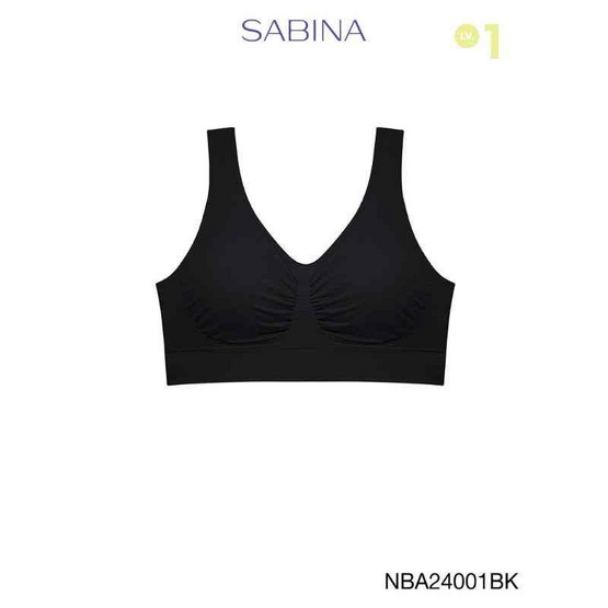 Sabina เสื้อชั้นในไร้โครง Habpy lady Level 1 สีดำ Free Size