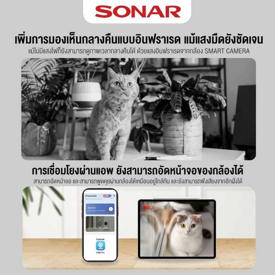 SONAR กล้องวงจรปิด IP Camera รุ่น YX-TD354G