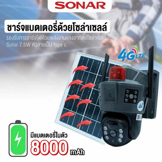 SONAR กล้องวงจรปิด IP Camera รุ่น YX-TD354G