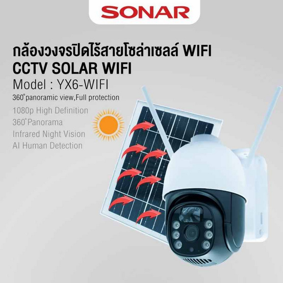 SONAR กล้องวงจรปิด IP Camera รุ่น YX6-WIFI