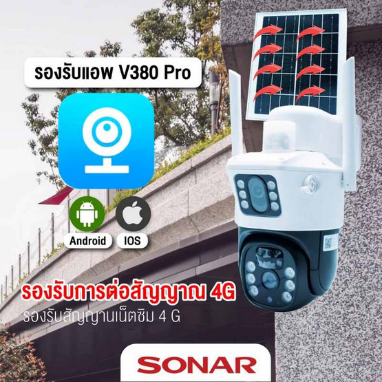 SONAR กล้องวงจรปิด IP Camera รุ่น YX208-4G