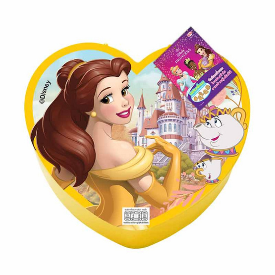 ไอโอร่า บิสกิตกลิ่นนมพร้อมกล่องกระจกรูปหัวใจ DisneyPrincess คละลาย 16 กรัม (แพ็ก 4 ชิ้น)