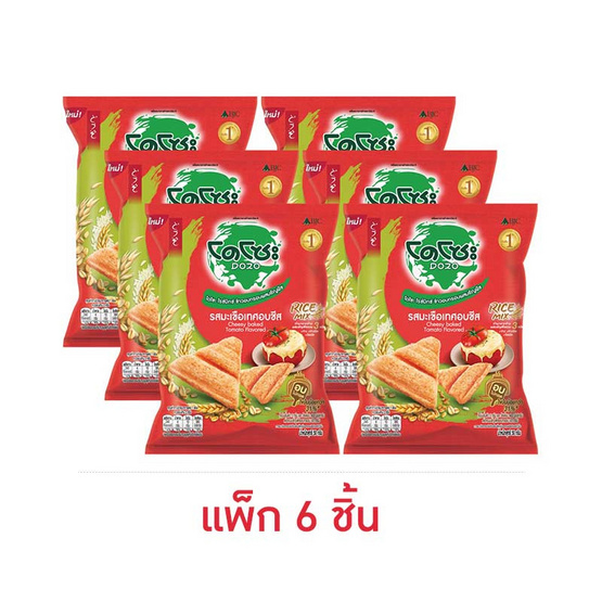 โดโซะ ไรซ์มิกซ์ ข้าวอบกรอบรสมะเขือเทศอบชีส 50 กรัม (แพ็ก 6 ชิ้น)