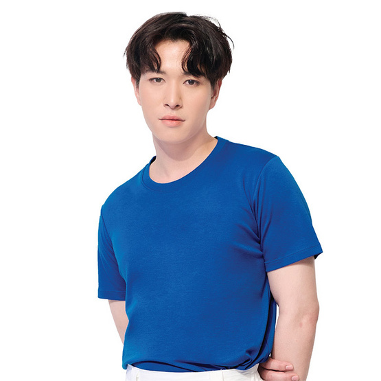 M2S Lifestyle เสื้อยืดคอกลมชาย น้ำเงินทะเลลึก