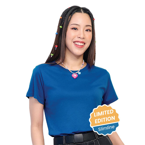 M2S Lifestyle เสื้อยืดคอกลมหญิง น้ำเงินทะเลลึก M2S Lifestyle เสื้อยืดคอกลมหญิง น้ำเงินทะเลลึก