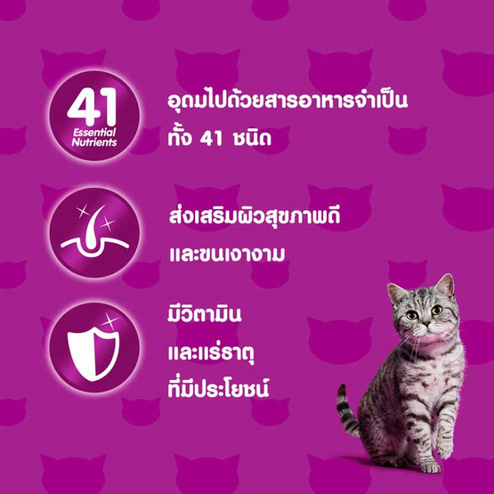 วิสกัส เพาช์ อาหารแมวเปียก รสปลาทูน่า 80 ก. (แพ็ก 12 ชิ้น)