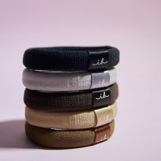 invisibobble ยางรัดผม รุ่น Earth ยางรัดผมแบบผ้า สี Mocha (1 กล่องบรรจุ 5 ชิ้น)