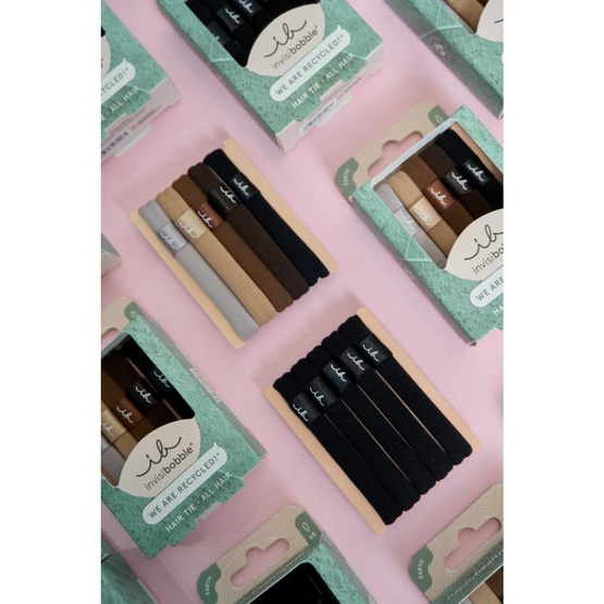 invisibobble ยางรัดผม รุ่น Earth ยางรัดผมแบบผ้า สี Mocha (1 กล่องบรรจุ 5 ชิ้น)