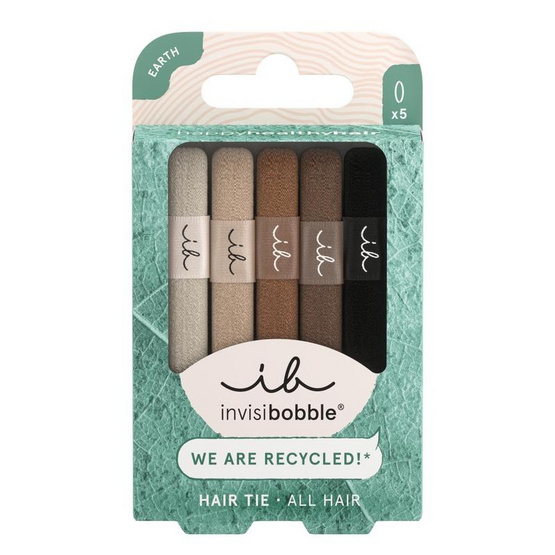 invisibobble ยางรัดผม รุ่น Earth ยางรัดผมแบบผ้า สี Mocha (1 กล่องบรรจุ 5 ชิ้น)