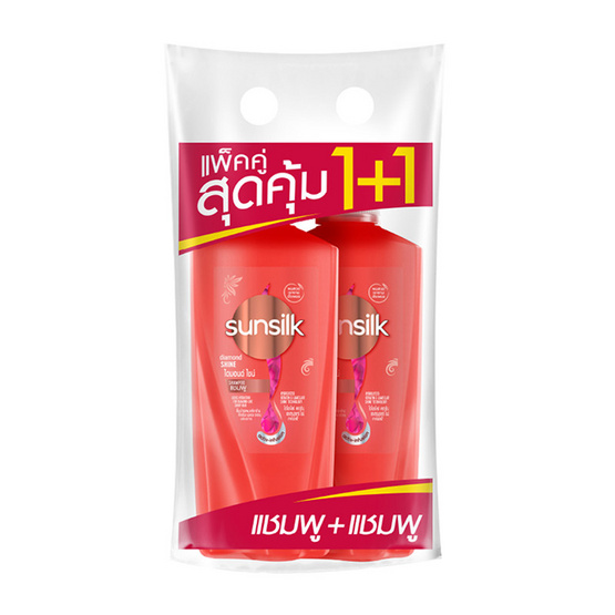 ซันซิล แชมพู ไดมอนด์ ไชน์ (แดง) 325 มล. (แพ็กคู่)