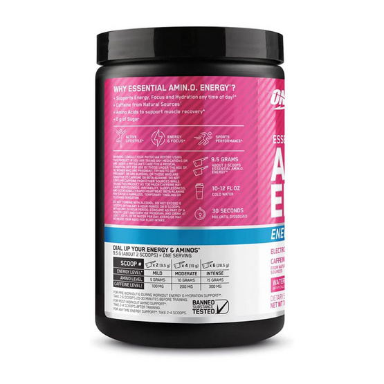 Optimum Nutrition อะมิโน เอนเนอร์จี้ พลัส อิเล็กโทรไลต์ รสแตงโม Optimum Nutrition อะมิโน เอนเนอร์จี้ พลัส อิเล็กโทรไลต์ รสแตงโม
