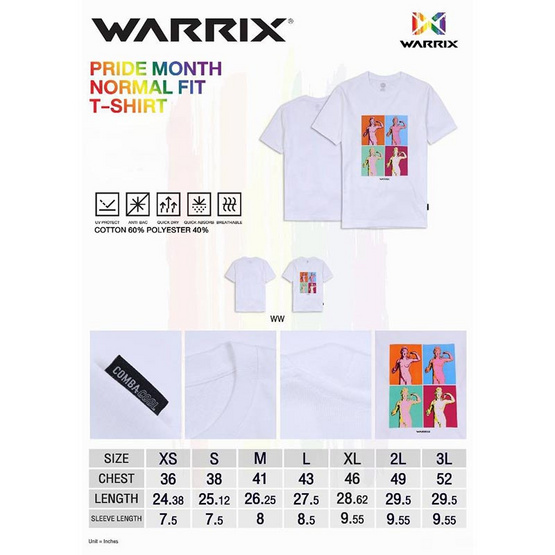 Warrix เสื้อยืดคอกลม PRIDE MONTH Diversity Warrix เสื้อยืดคอกลม PRIDE MONTH Diversity