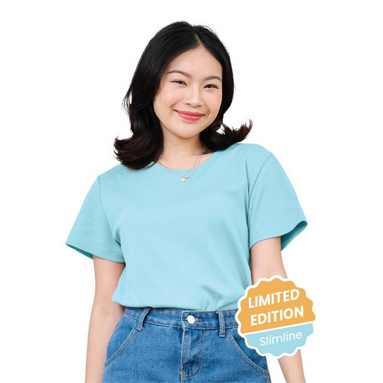 M2S Lifestyle เสื้อยืดคอกลมหญิง ฟ้าละมุน M2S Lifestyle เสื้อยืดคอกลมหญิง ฟ้าละมุน