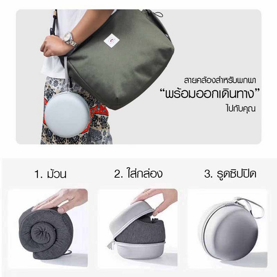 HQ LUGGAGE หมอนรองคอ ขณะเดินทาง รุ่น NP002 HQ LUGGAGE หมอนรองคอ ขณะเดินทาง รุ่น NP002