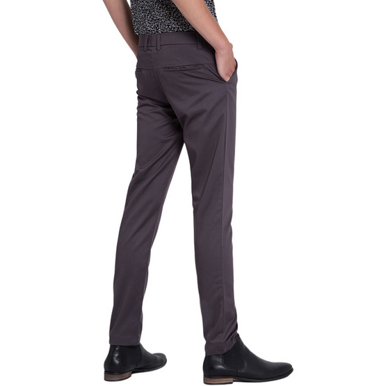 THE ROOM'S - เดอะรูม กางเกงสแล็คขายาว ขากระบอกเล็ก สีเทา