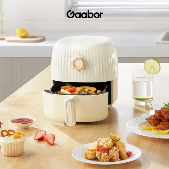 Gaabor หม้อทอดไร้น้ำมัน AF-25M01A 2 ลิตร สีครีม