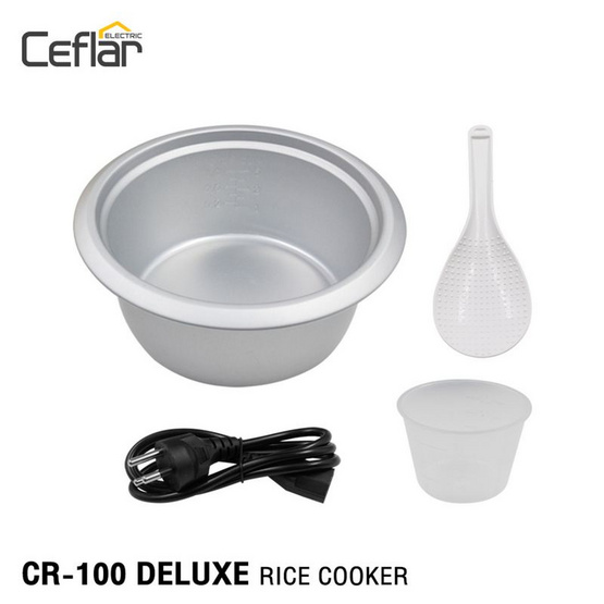 Ceflar หม้อหุงข้าวไฟฟ้า 1 ลิตร รุ่น CR-100 Ceflar หม้อหุงข้าวไฟฟ้า 1 ลิตร รุ่น CR-100