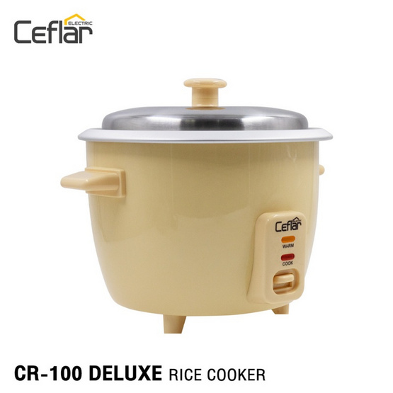 Ceflar หม้อหุงข้าวไฟฟ้า 1 ลิตร รุ่น CR-100 Ceflar หม้อหุงข้าวไฟฟ้า 1 ลิตร รุ่น CR-100