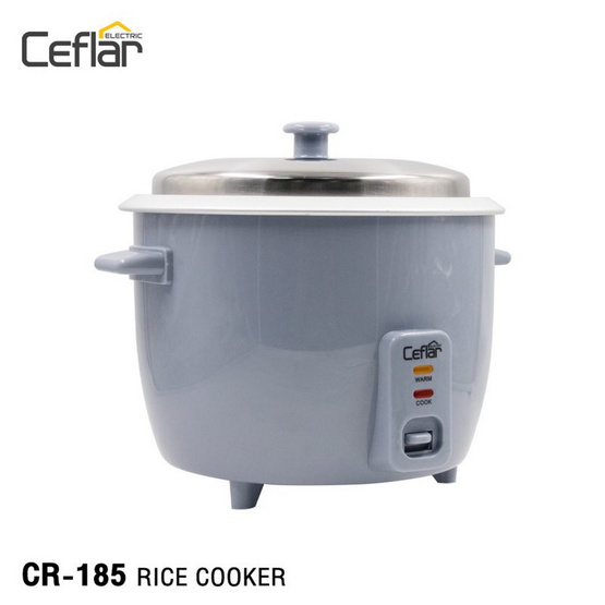 Ceflar หม้อหุงข้าวไฟฟ้า 1.8 ลิตร รุ่น CR-185 Ceflar หม้อหุงข้าวไฟฟ้า 1.8 ลิตร รุ่น CR-185