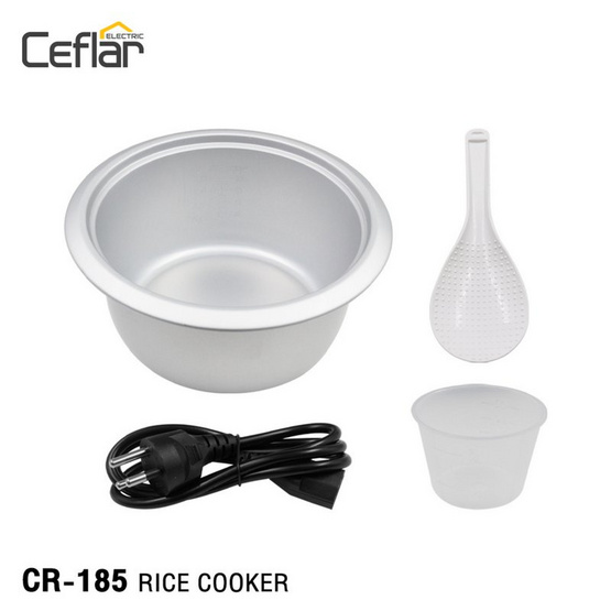 Ceflar หม้อหุงข้าวไฟฟ้า 1.8 ลิตร รุ่น CR-185