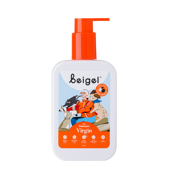 Beigel แชมพูอาบน้ำสำหรับสัตว์เลี้ยงจากธรรมชาติ สูตร VIRGIN ลดกลิ่น 250ml Beigel แชมพูอาบน้ำสำหรับสัตว์เลี้ยงจากธรรมชาติ สูตร VIRGIN ลดกลิ่น 250ml