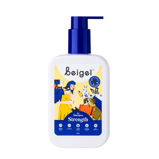 Beigel แชมพูอาบน้ำสำหรับสัตว์เลี้ยงจากธรรมชาติ สูตร STRENGTH ลดขนขาดหลุดร่วง 250ml Beigel แชมพูอาบน้ำสำหรับสัตว์เลี้ยงจากธรรมชาติ สูตร STRENGTH ลดขนขาดหลุดร่วง 250ml