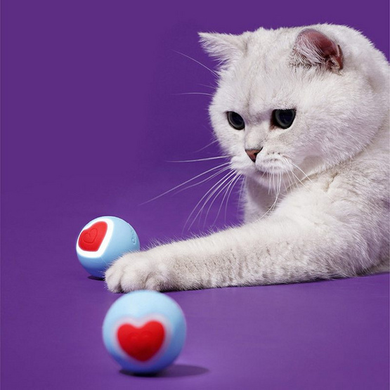 zeze Heart Ball Toy ลูกบอลอัจฉริยะ บอลหัวใจ  กลิ้งเองได้ มีไฟกระพริบ
