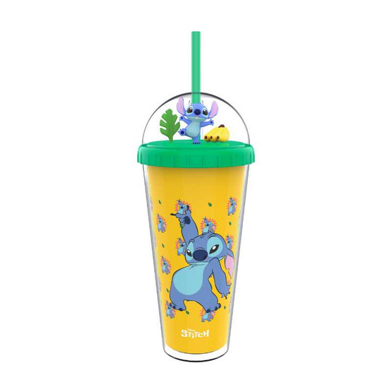 กระบอกน้ำฝาโดมสติทช์ 22oz. สีเหลือง กระบอกน้ำฝาโดมสติทช์ 22oz. สีเหลือง