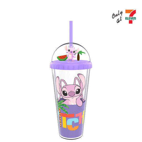 กระบอกน้ำฝาโดมสติทช์ 22oz. สีม่วง กระบอกน้ำฝาโดมสติทช์ 22oz. สีม่วง